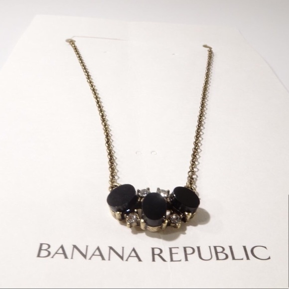 Banana Republic Jewelry - — Banana Republic — Black Stone Crystal Necklace
